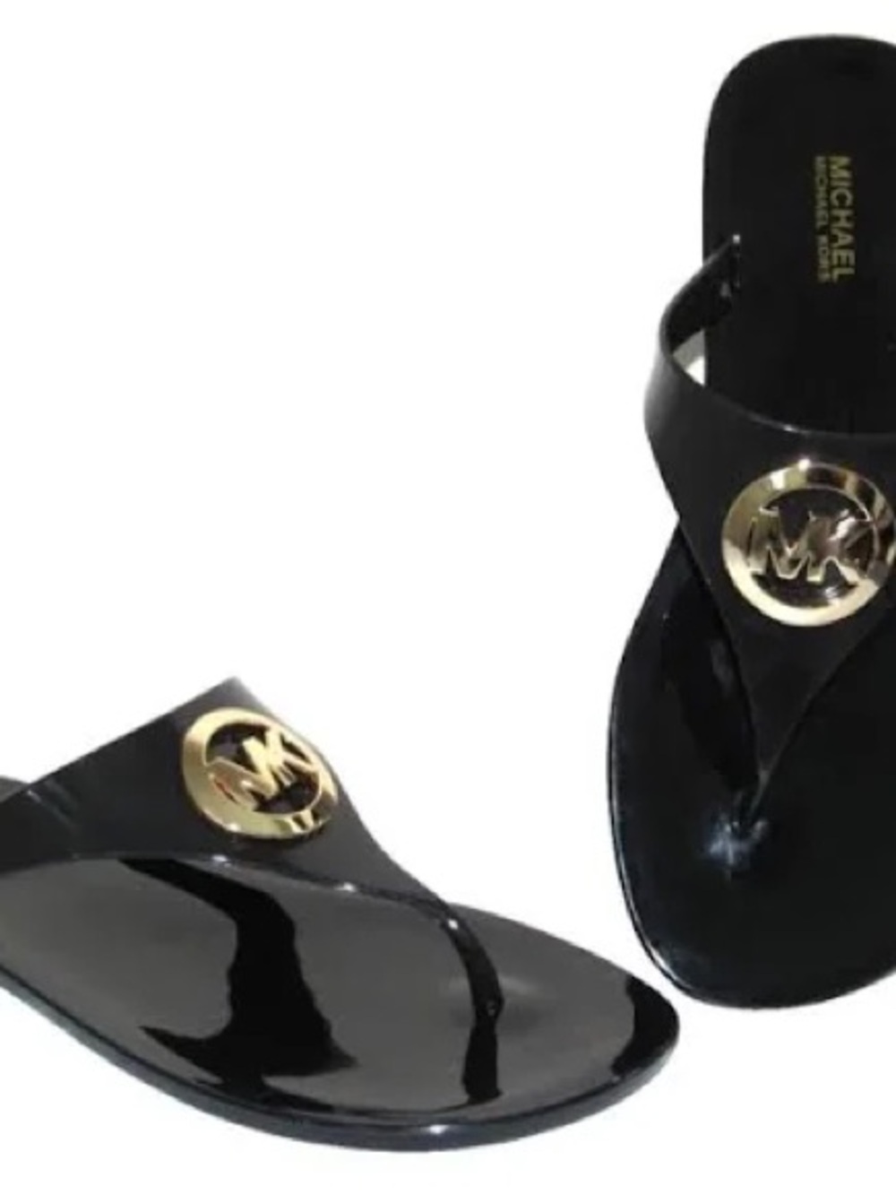 Michael Kors LILLIE Sandals
Flip Flops Black jelly gold logo - Picture 2 of 4